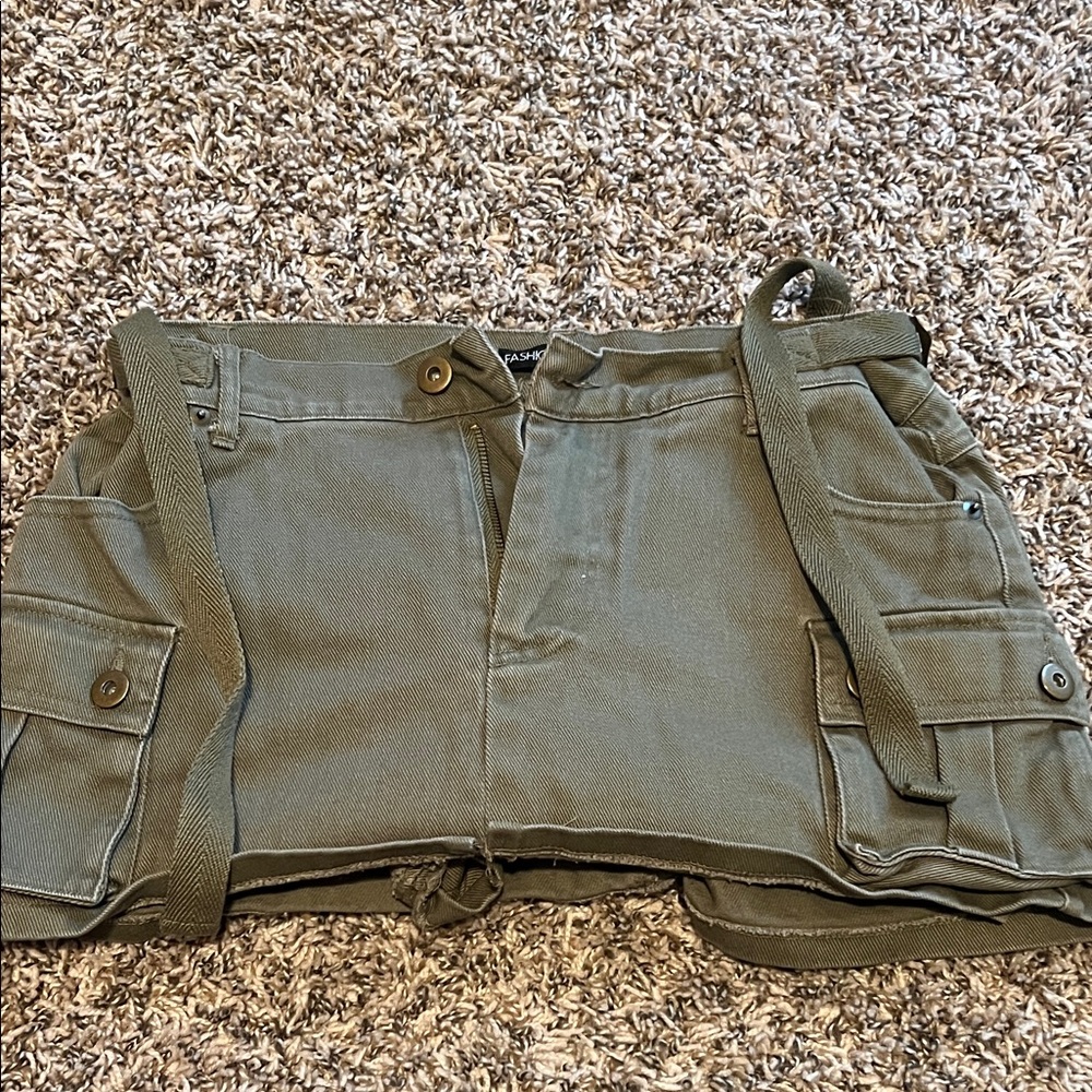 Fashion Nova Olive Textured Fabric